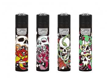 Зажигалка Clipper Skulls & Flowers - Бренд Clipper - Магазин домашних увлечений homehobbyshop.ru